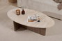 Nordure Mesa de café Orba - Travertino, Venezia Walnut